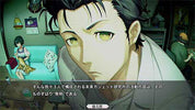 Anime-style game scene with a close-up of a man's face, a woman sitting on a couch in the background, and Japanese text at the bottom.