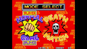 Mode select screen from a video game with 'Normal', 'Death Match', and 'Game Over' options on a red background.
