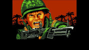 Video game character in military uniform with a rifle against a desert background
