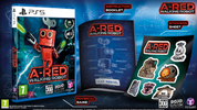 Packaging of A-Red Walking Robot game for PS5 with manual, sheet, and stickers.