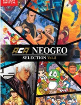 Box art for ACA NEOGEO Selection Vol. 8 featuring various characters from SNK games.