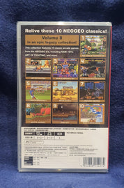 NEOGEO classic games collection packaging on a blue background