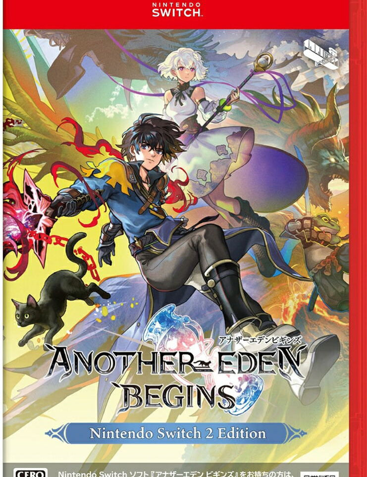 Nintendo Switch game case for 'Another Eden Begins' with colorful artwork and red top.