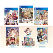 Set of 'Atelier Ryza' game packages for PS4 with character illustrations on the covers.