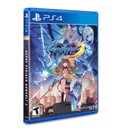 PlayStation 4 game case for 'Azure Striker Gunvolt 3' on a white background