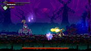 Video game scene with a character in a fantasy setting, engaging in combat.