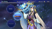 Character selection screen from a game with a character and options for 'Monsters', 'Leaders', and 'Resurrection' on a dark background.
