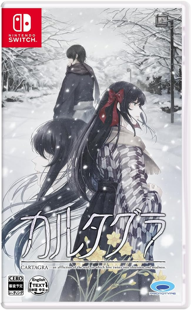 Game box for Nintendo Switch with anime-style characters in a snowy landscape