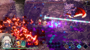 Combat scene from a video game with characters and magical effects