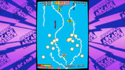 Vintage video game screen with a map and score display on a purple 'Carcade' background.