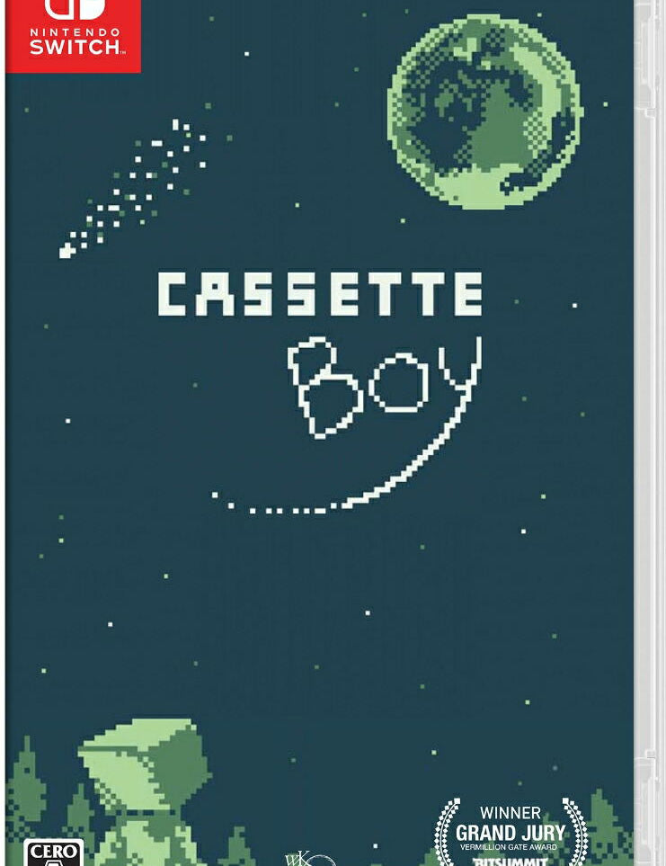 Nintendo Switch game case for 'Cassette Boy' with pixel art design and Earth graphic.