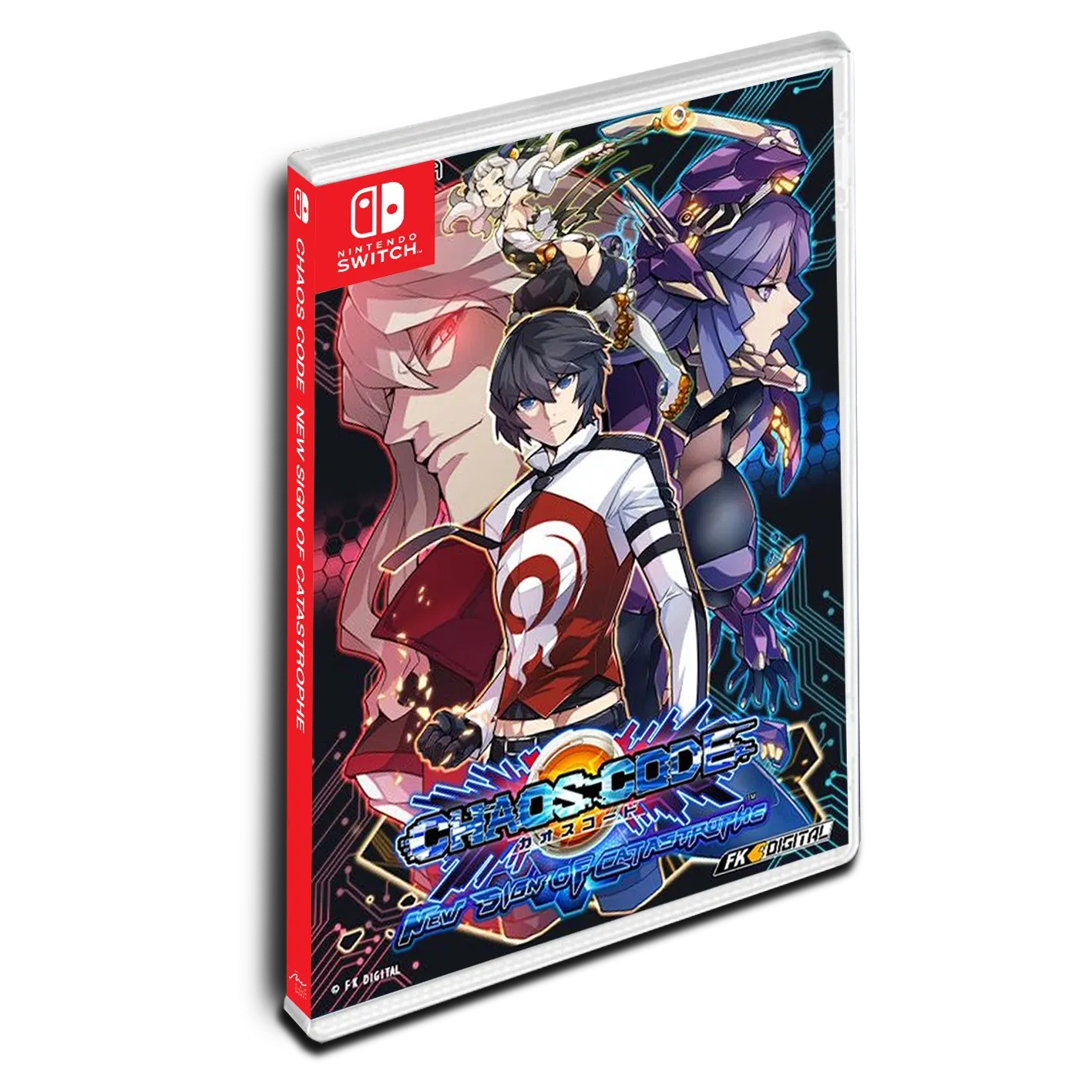 Chaos Code game case for Nintendo Switch with colorful characters on a white background
