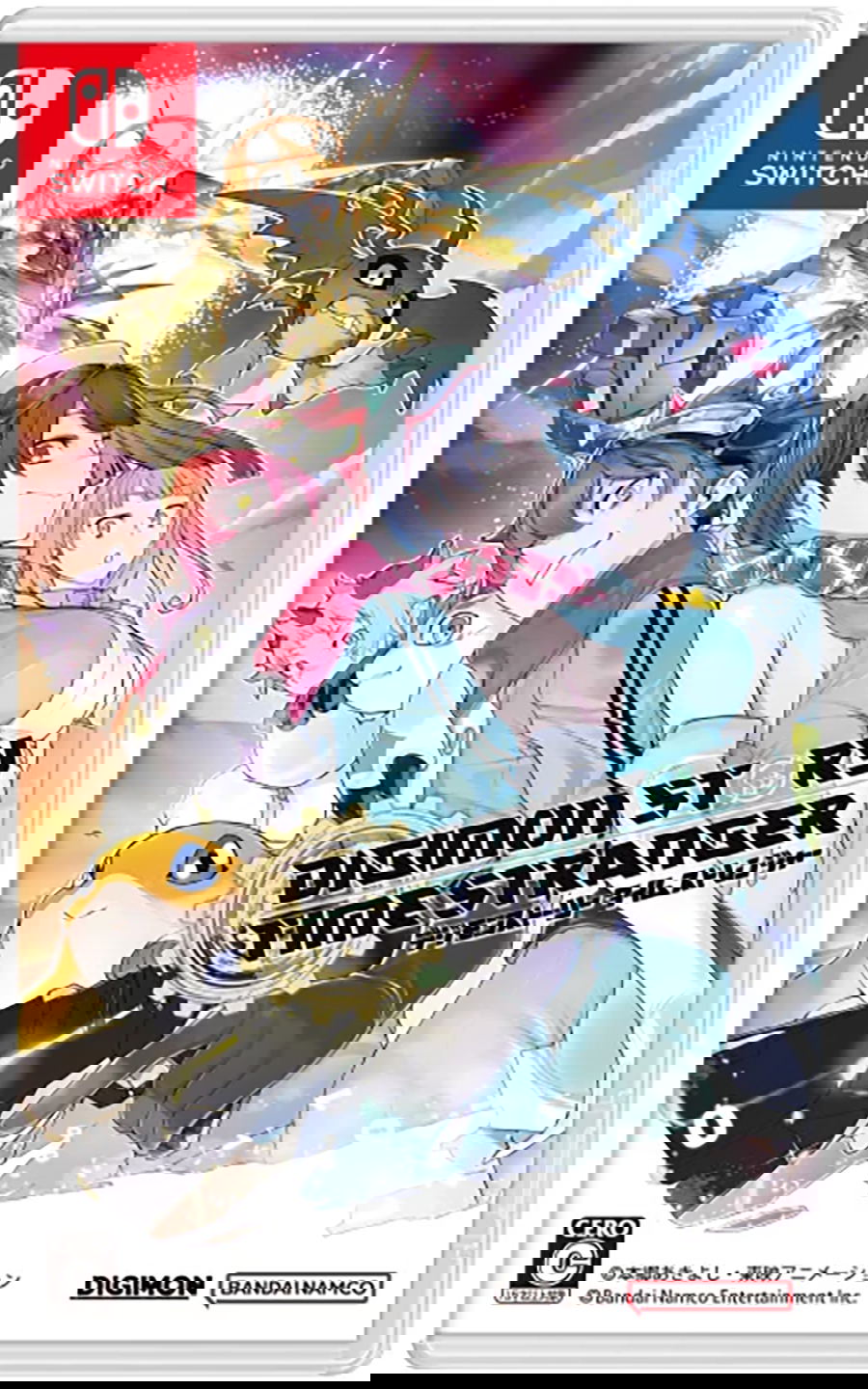 Game case for 'Digimon Story: Cyber Sleuth' on Nintendo Switch with characters and Digimon on the cover.