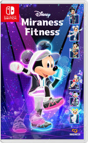 Disney Miraness Fitness game cover for Nintendo Switch with character and fitness theme.