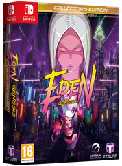 Eden Genesis Collector's Edition packaging for Nintendo Switch with stylized cityscape and character design.