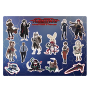 Collection of animated character stickers on a blue background with 'Flightpath' logo.