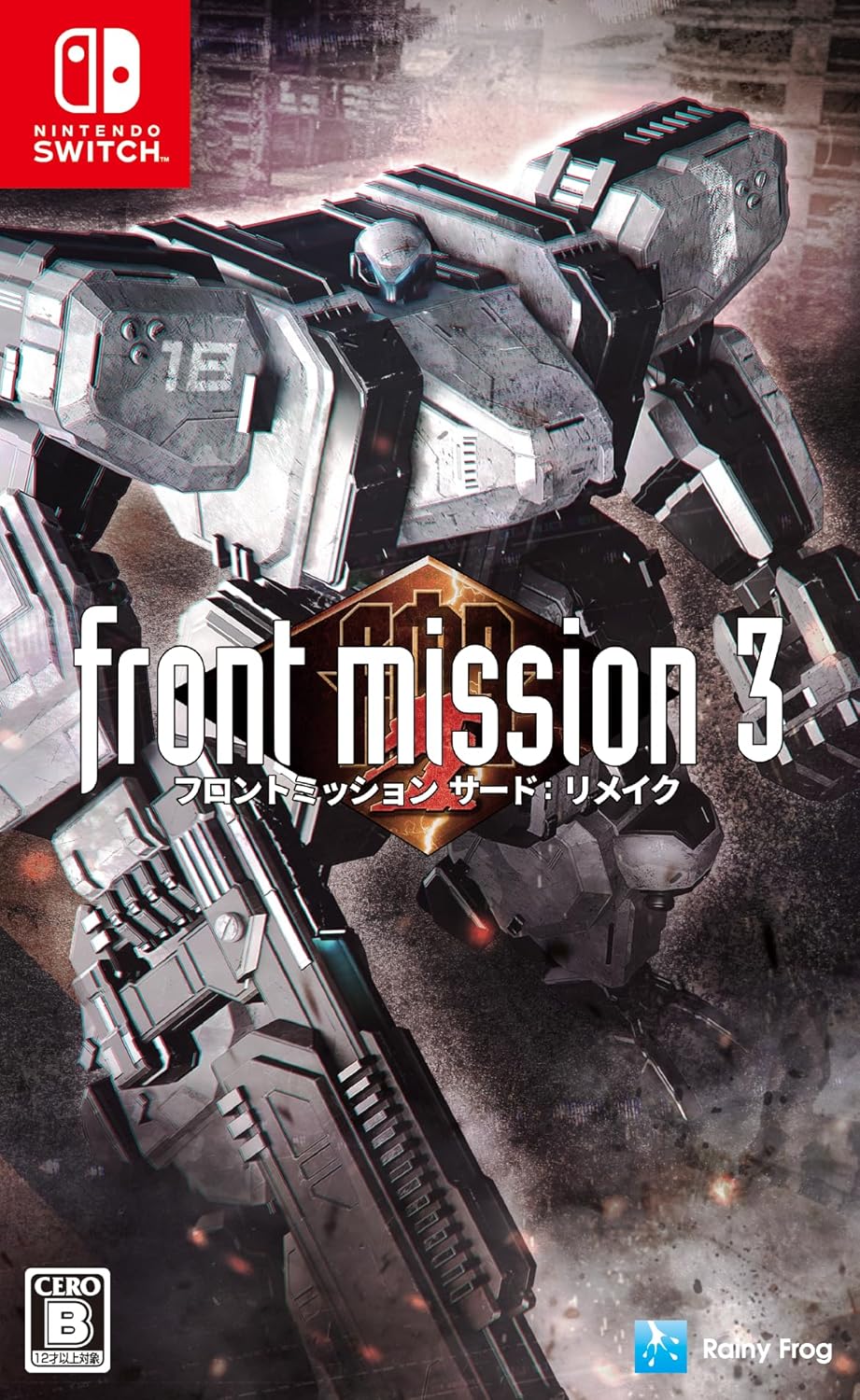 Cover of 'Front Mission 3' for Nintendo Switch with robot illustration