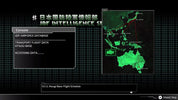 Interface screen with text and map, resembling a military or intelligence system.