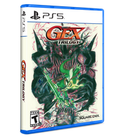 GEX Trilogy game case for PS5 with a dragon-like creature illustration on a white background