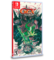 GEX Trilogy game case for Nintendo Switch with a green monster design on a white background