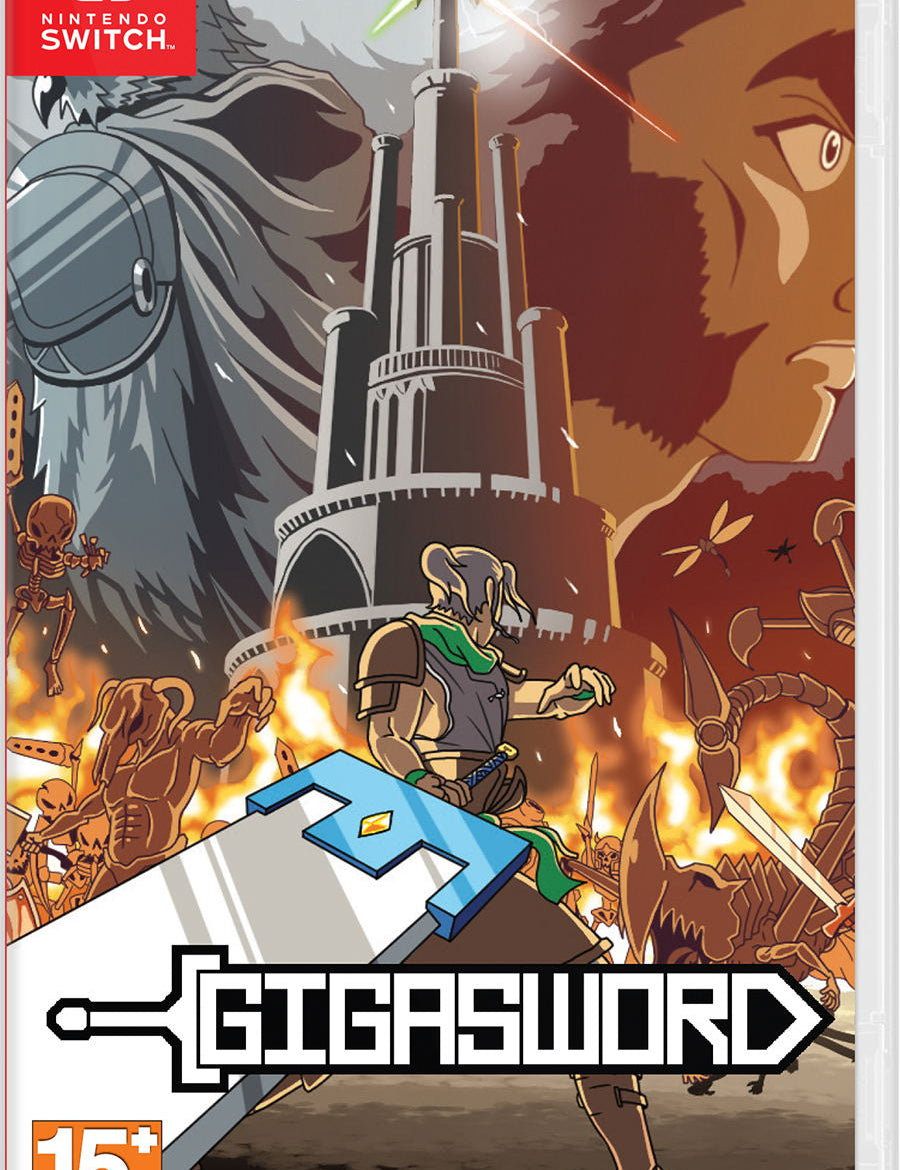 Gigasword game cover for Nintendo Switch with a fantasy theme