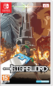 Gigasword game cover for Nintendo Switch with a fantasy theme