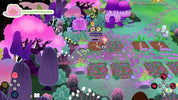 Colorful animated scene with characters and a house in a garden setting