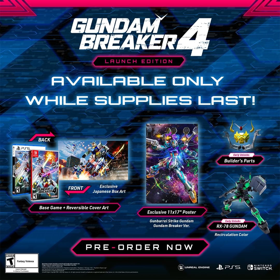 Gundam breaker launch edition ps5 at bazaar.com