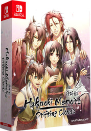 Nintendo Switch game box for 'Hakuoki Memoirs: Drifting Clouds' featuring animated characters.