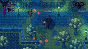 Pixel art scene from a video game with characters and environment