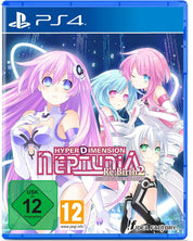 PlayStation 4 game case for 'Hyperdimension Neptunia Re:Birth 2' featuring anime characters.