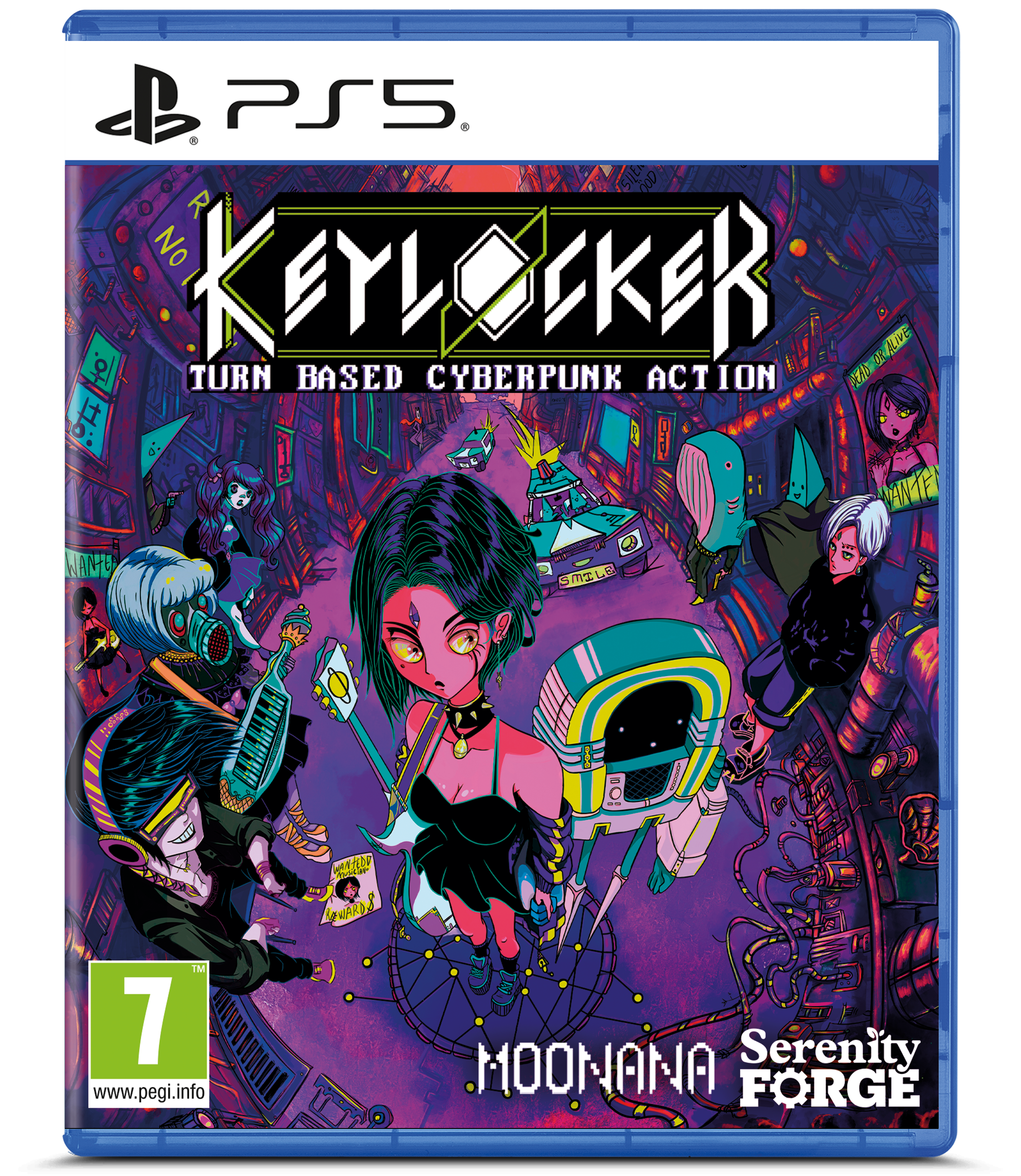 Game box for 'Keylocker' with colorful design and PS5 logo