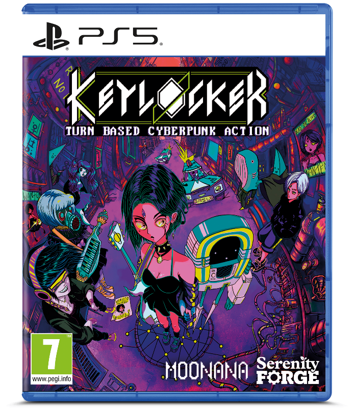 Game box for 'Keylocker' with colorful design and PS5 logo