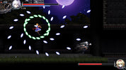 Screen capture of a video game with character and health bars on a dark background