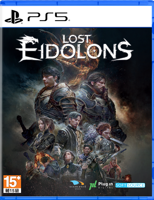 Game cover for 'Lost Eidolons' with characters and 'PS5' branding