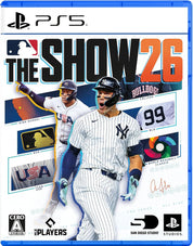 Cover of 'MLB The Show 26' video game for PS5 with two baseball players and game details.