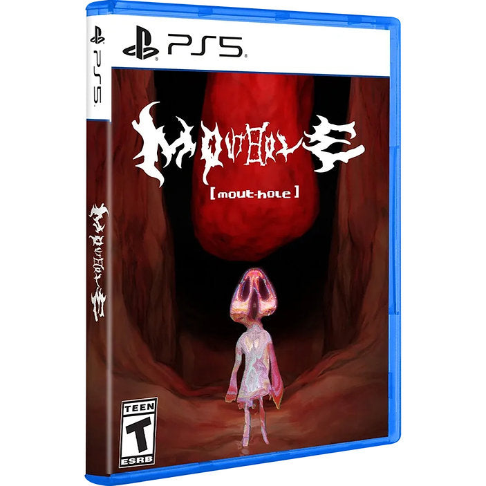 PlayStation 5 game case for 'Mouth Hole' with a character facing a large mouth-like opening.