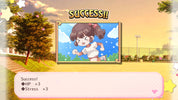 Animated character with 'Success!' text and HP/Stress points in a colorful outdoor setting