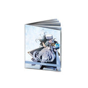 Manual or book cover with an illustration of a character from 'Miracle Shop' on a white background