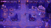 Top-down view of a fantasy-themed map with characters and objects in a dark, mystical setting.