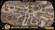 Game interface showing a map with various locations and resources.