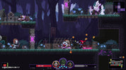 Platformer game scene with characters and enemies in a dark forest setting