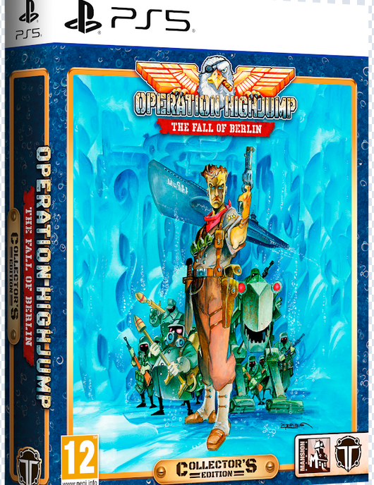 Gaming console packaging with character design and branding