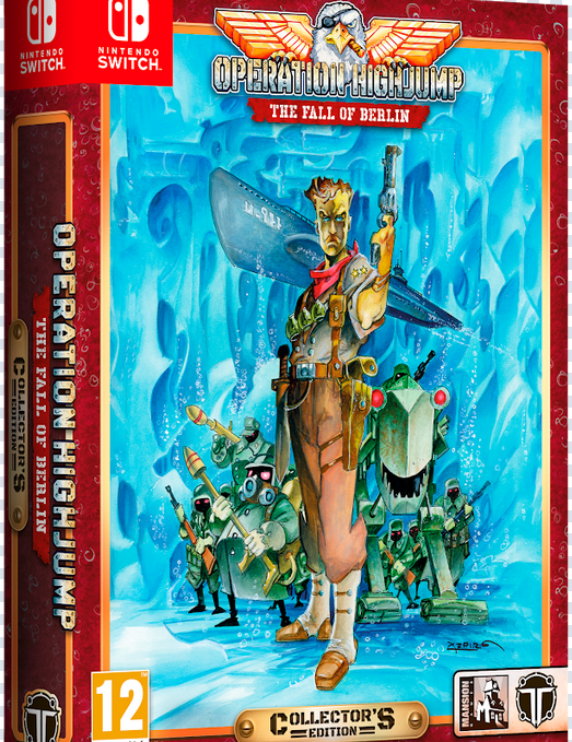 Operation Highjump game box for Nintendo Switch with character illustration on a blue background