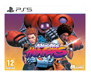Game cover for 'Vengeance Hunters' with two characters and a large robot on a purple and orange background.