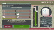 Game interface showing character options and job share details with a cartoon character on a green background.