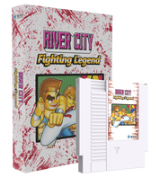 Video game case and manual set for 'River City Fighting Legend' on a white background