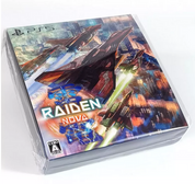 Game case for 'Raiden Nova' on PS5 with futuristic design and 'Raiden' branding.