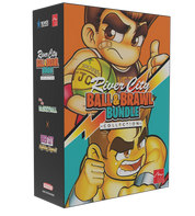 Box for River City Ball & Brawl Bundle with cartoon character design