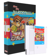 River City Basketball game box with character illustration on a white background